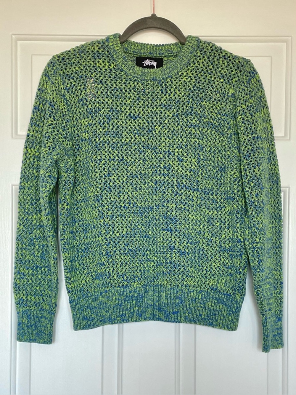 NWT Stussy 2 Tone Loose Gauge Sweater Size XS in Green